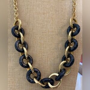 Talbots Chunky Blue Gray Chain Link‎ Necklace